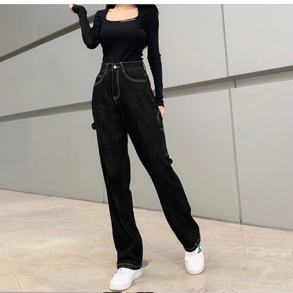 NWT Contrast stitch denim
